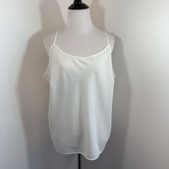 Talbots top 14 Petite beige lining women sleeveless spaghetti strap lightweight - Picture 1 of 7